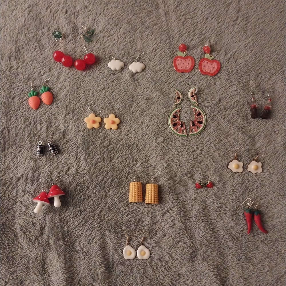 Whimsical food and drink earrings